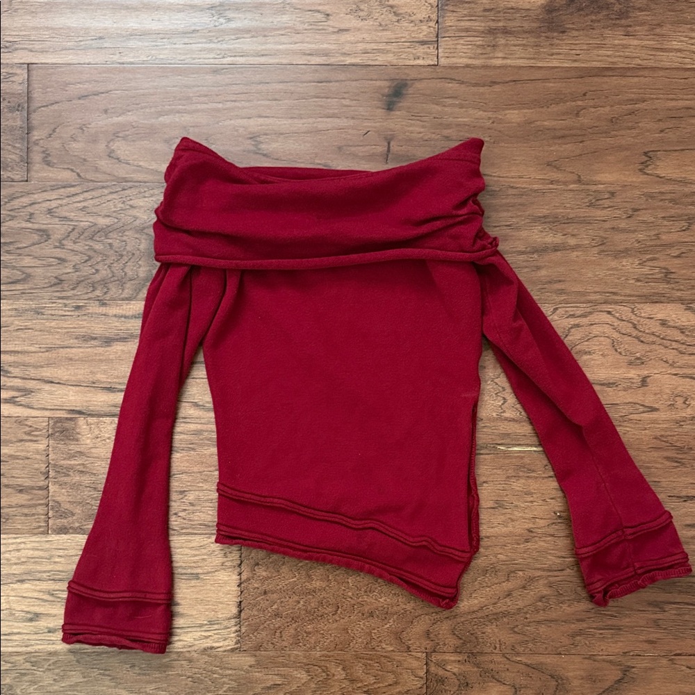 Hazel boutique asymmetric off shoulder top small